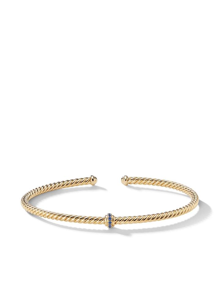 David Yurman 18kt Yellow Gold Renaissance Center Station Sapphire