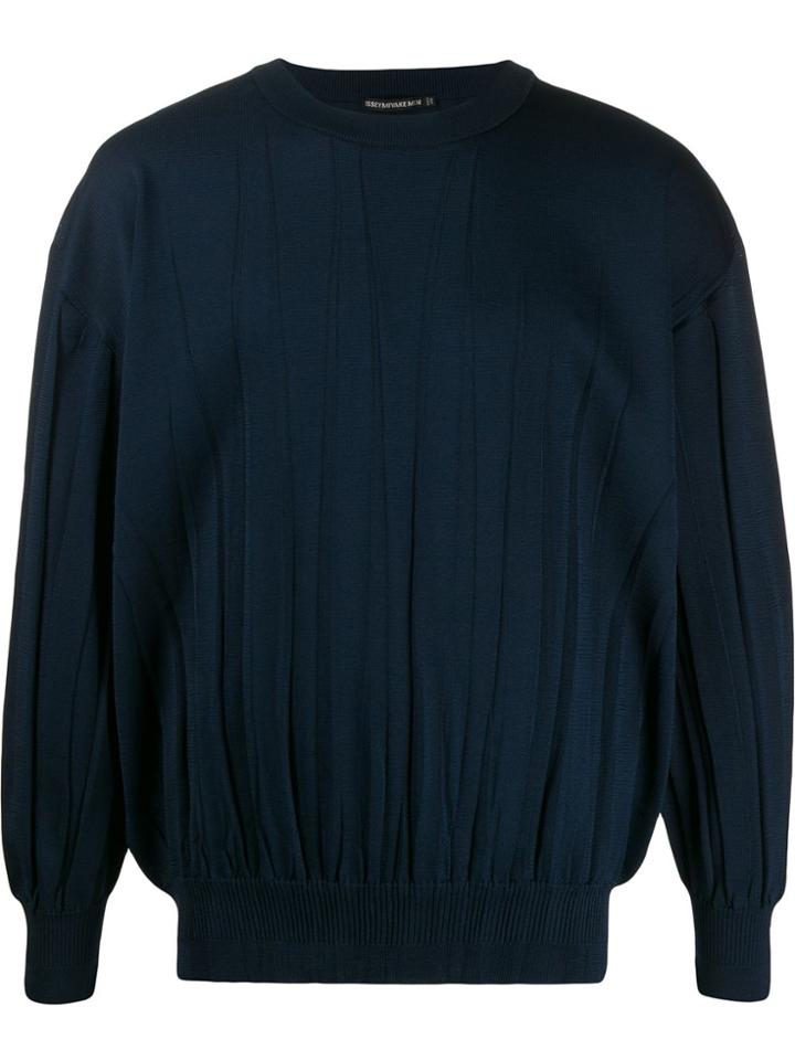 Issey Miyake Wrinkle Effect Jumper - Blue