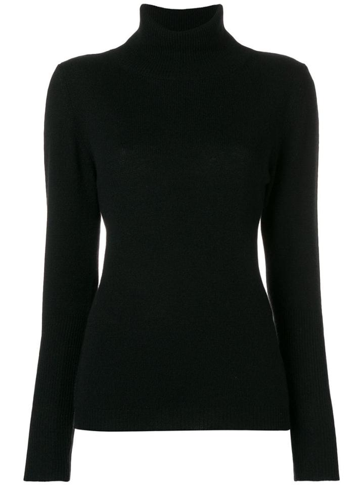 Nude Turtleneck Jumper - Black