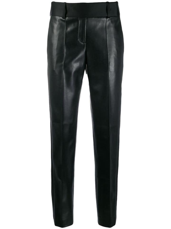 Ermanno Scervino Leather Effect Trousers - Black