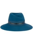 Maison Michel Virginie Rabbit Felt Fedora Hat - Blue
