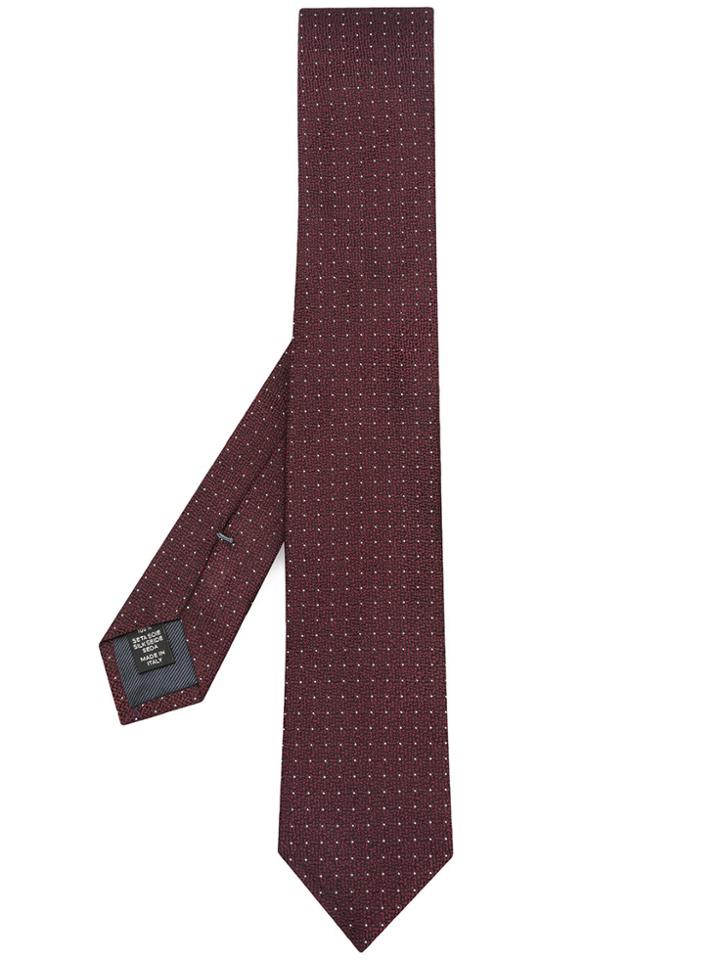 Ermenegildo Zegna Dot Patterned Tie - Red