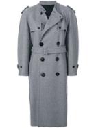 Neil Barrett Double Breasted Trench Coat - Grey