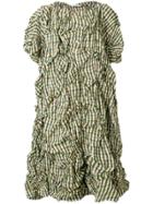 Stefano Mortari Crumpled Checked Dress - Multicolour