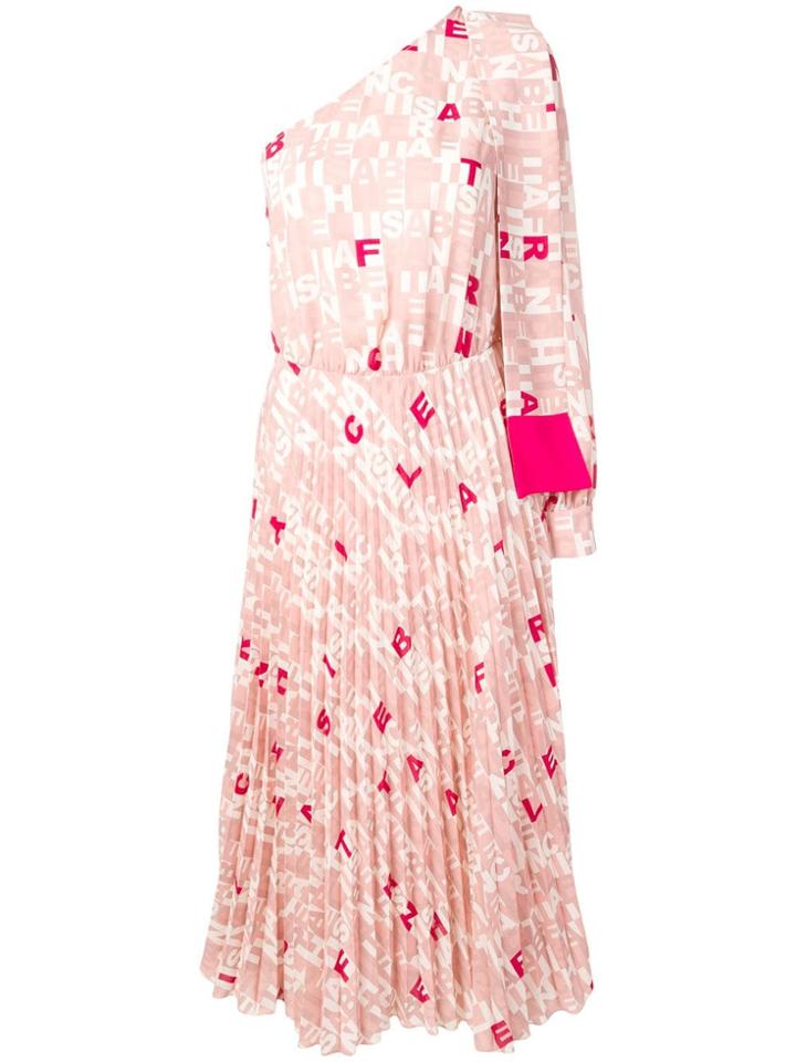 Elisabetta Franchi Logo Printed Party Dress - Pink