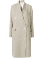 Golden Goose Deluxe Brand Annina Double Breasted Coat - Nude &