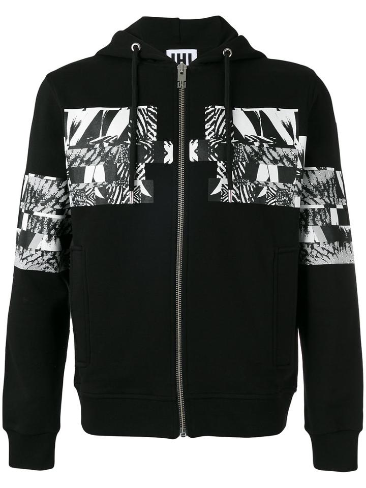 Les Hommes Urban Patch Hooded Sweatshirt, Men's, Size: Medium, Black, Cotton