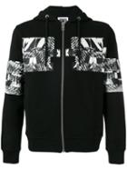Les Hommes Urban Patch Hooded Sweatshirt, Men's, Size: Medium, Black, Cotton