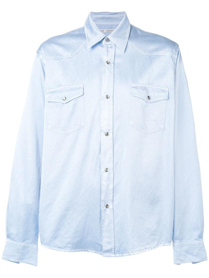 Our Legacy Patch Pockets Shirt - Blue
