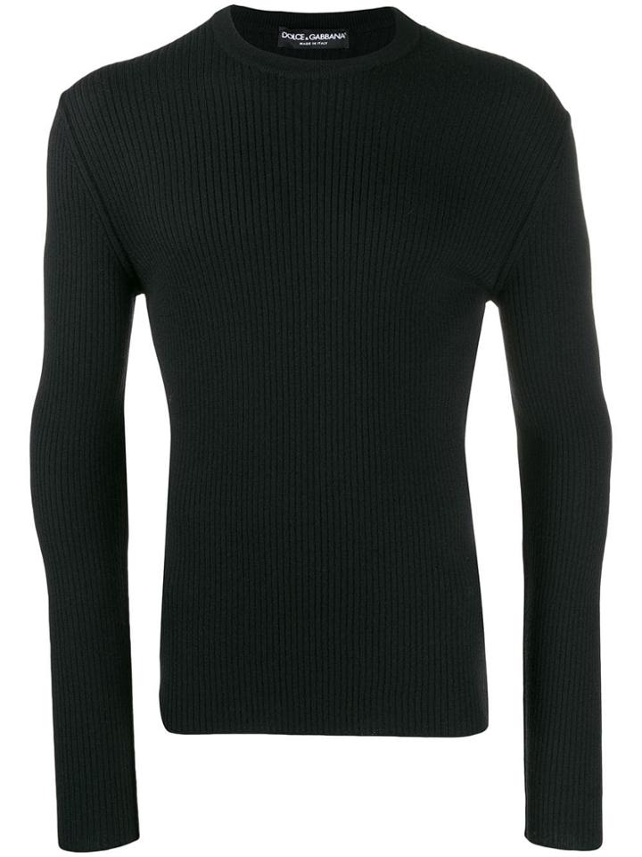 Dolce & Gabbana Ribbed Sweatshirt - Black
