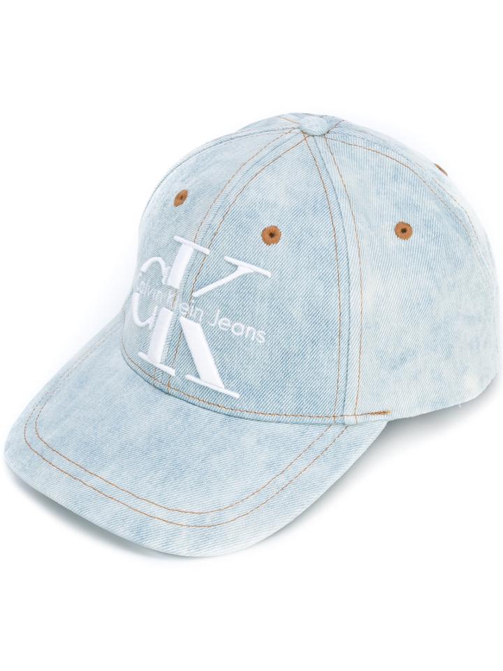 Calvin Klein Jeans Embroidered Logo Baseball Hat, Men's, Blue, Cotton