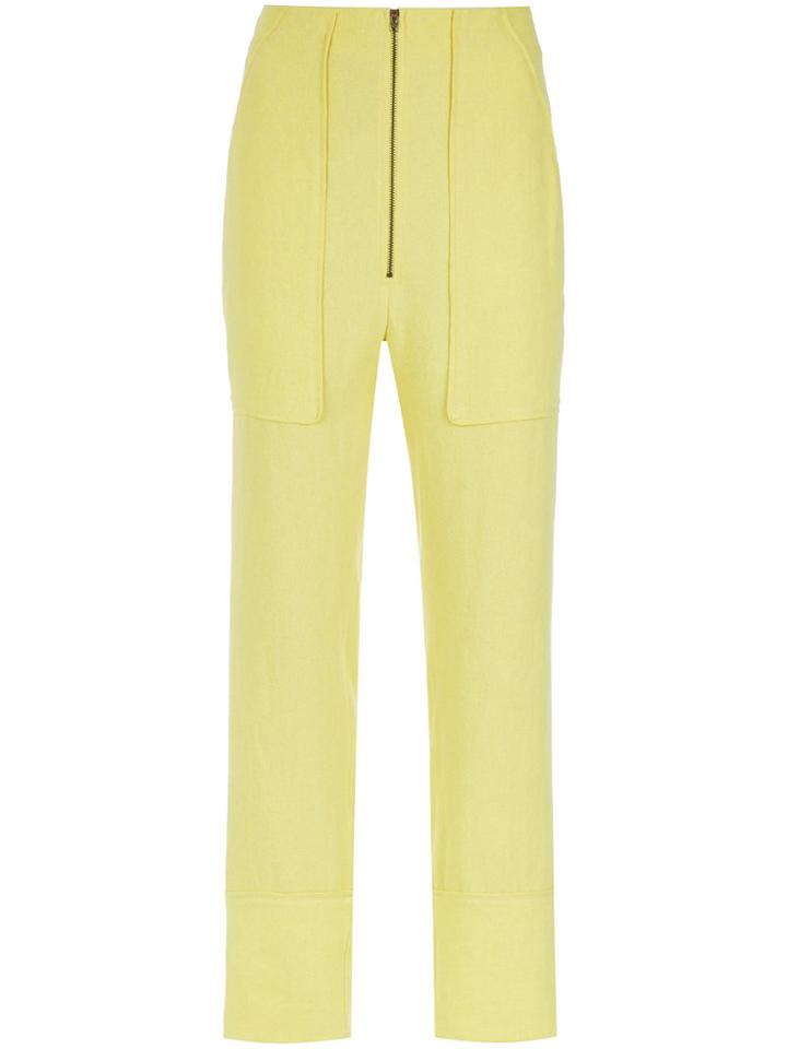 Olympiah Straight Leg Trousers - Yellow & Orange