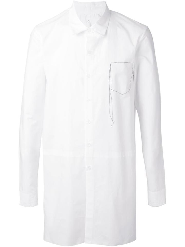 Damir Doma Longline Shirt, Men's, Size: Small, White, Cotton