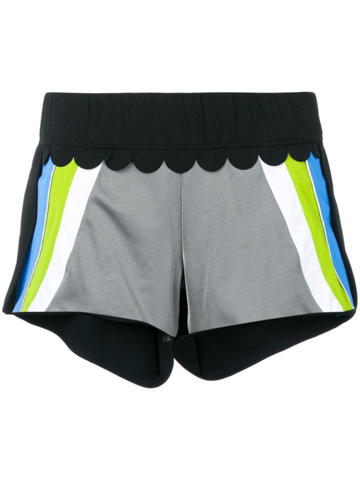 No Ka' Oi Colour Block Track Shorts - Black