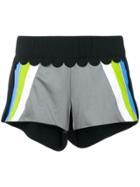 No Ka' Oi Colour Block Track Shorts - Black