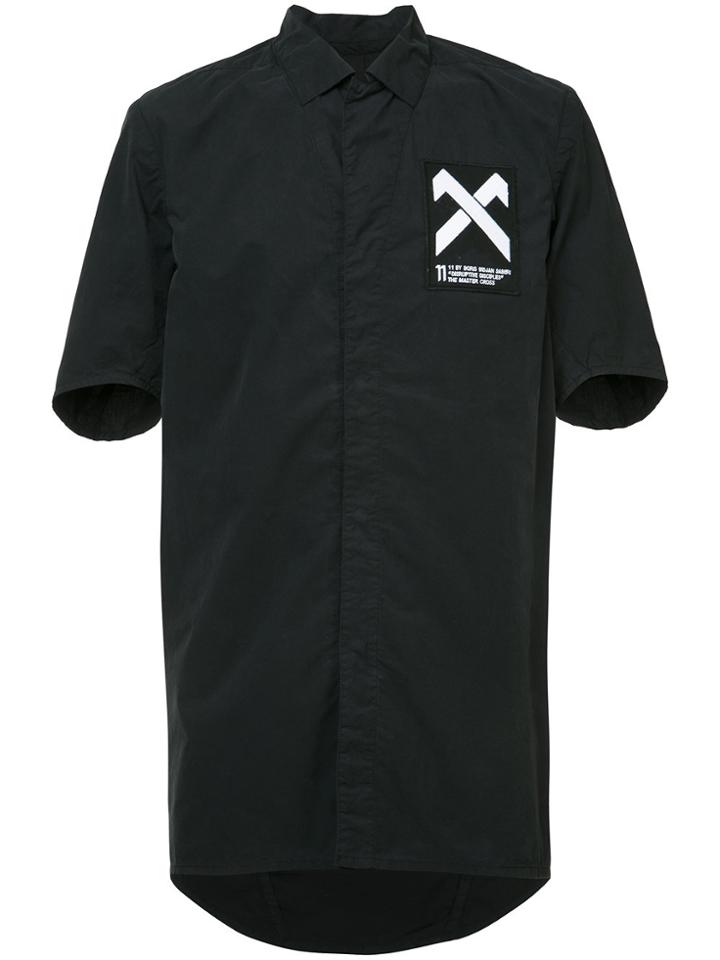 11 By Boris Bidjan Saberi Cross Patch Shirt - Black
