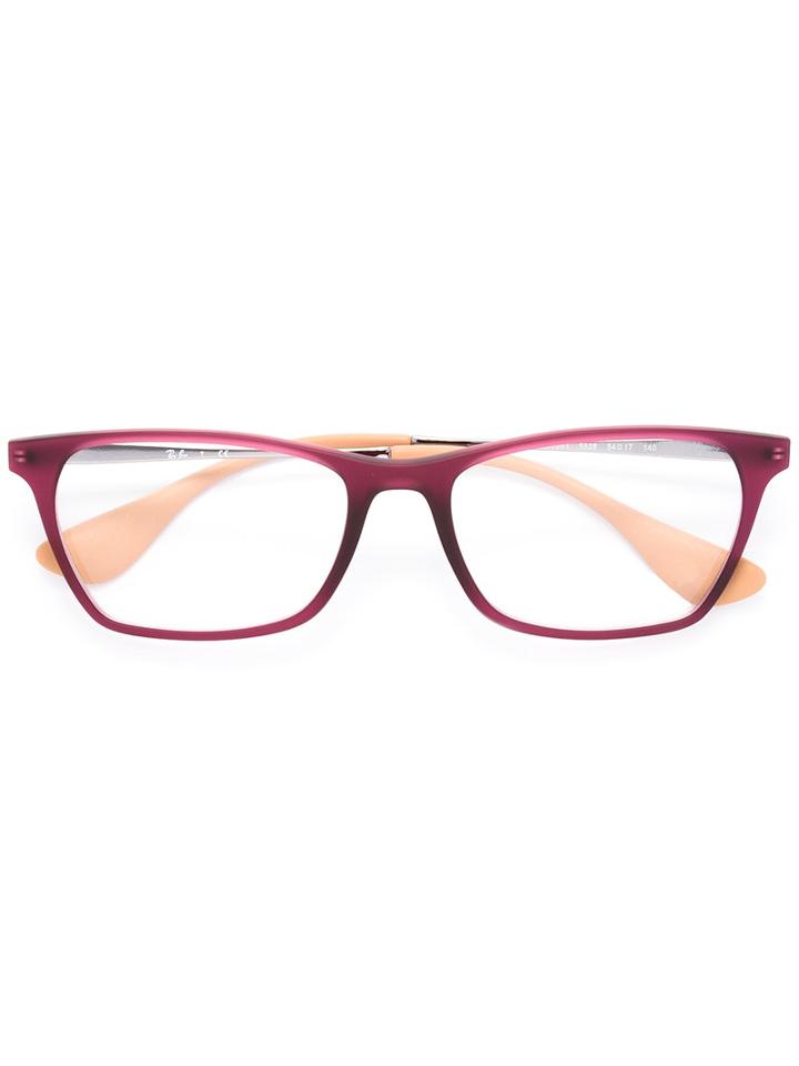 Ray-ban Square Frame Glasses, Pink/purple, Acetate/metal