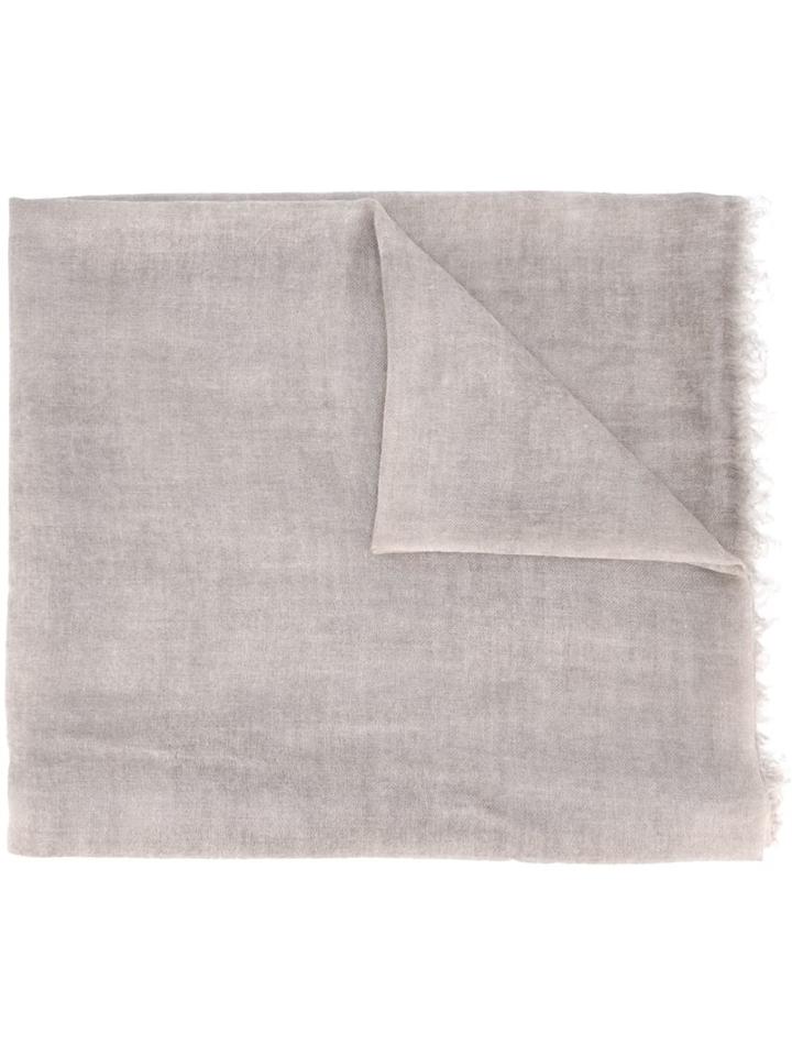 Faliero Sarti Frayed Scarf, Adult Unisex, Nude/neutrals, Cashmere