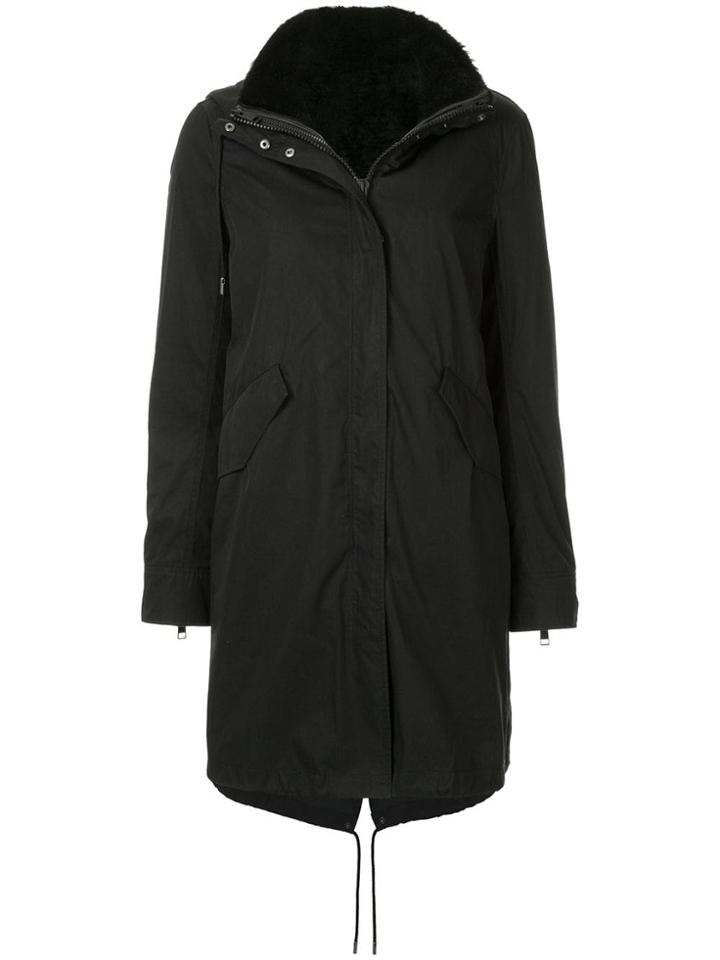 Yves Salomon Army Bachette Fur Lined Parka - Black