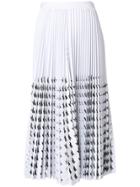 Msgm Cut-out Houndstooth Skirt - White