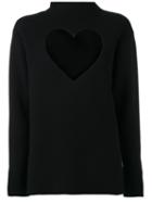 Proenza Schouler Heart Cut-out Sweater, Women's, Size: Medium, Black, Silk/cotton/polyester/wool