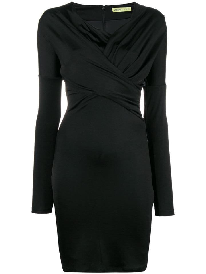 Versace Jeans Long-sleeve Fitted Dress - Black