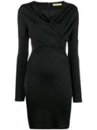 Versace Jeans Long-sleeve Fitted Dress - Black