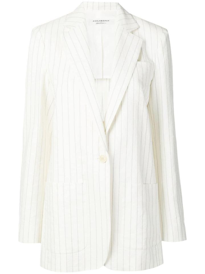 Philosophy Di Lorenzo Serafini Classic Single-breasted Blazer - White