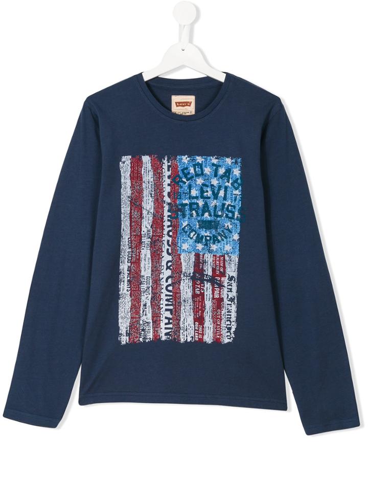 Levi's Kids Flag Print Sweatshirt - Blue