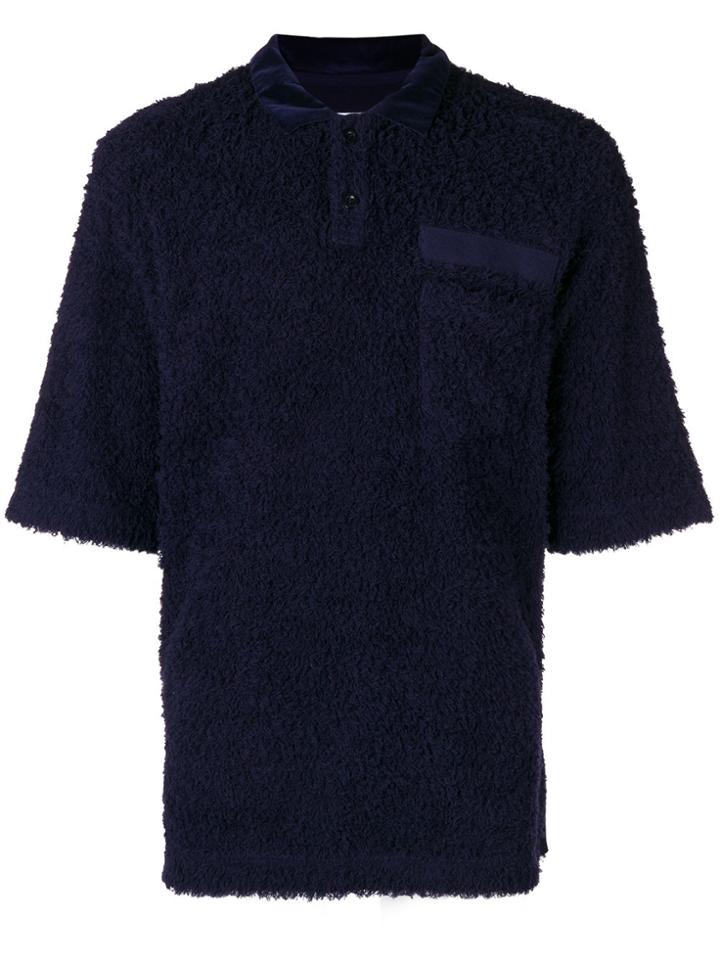 Sacai Terrycloth Polo Shirt - Blue