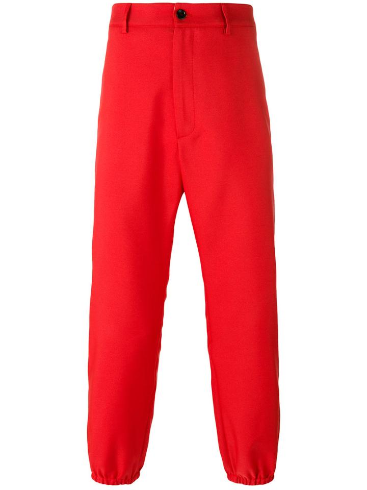 Gucci Loved Logo Trousers, Men's, Size: 48, Red, Polyester