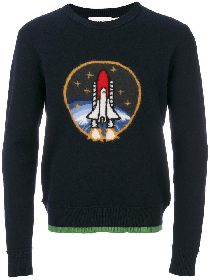 Coach - Rocket Patch Jumper - Men - Polyester/wool - L, Blue, Polyester/wool