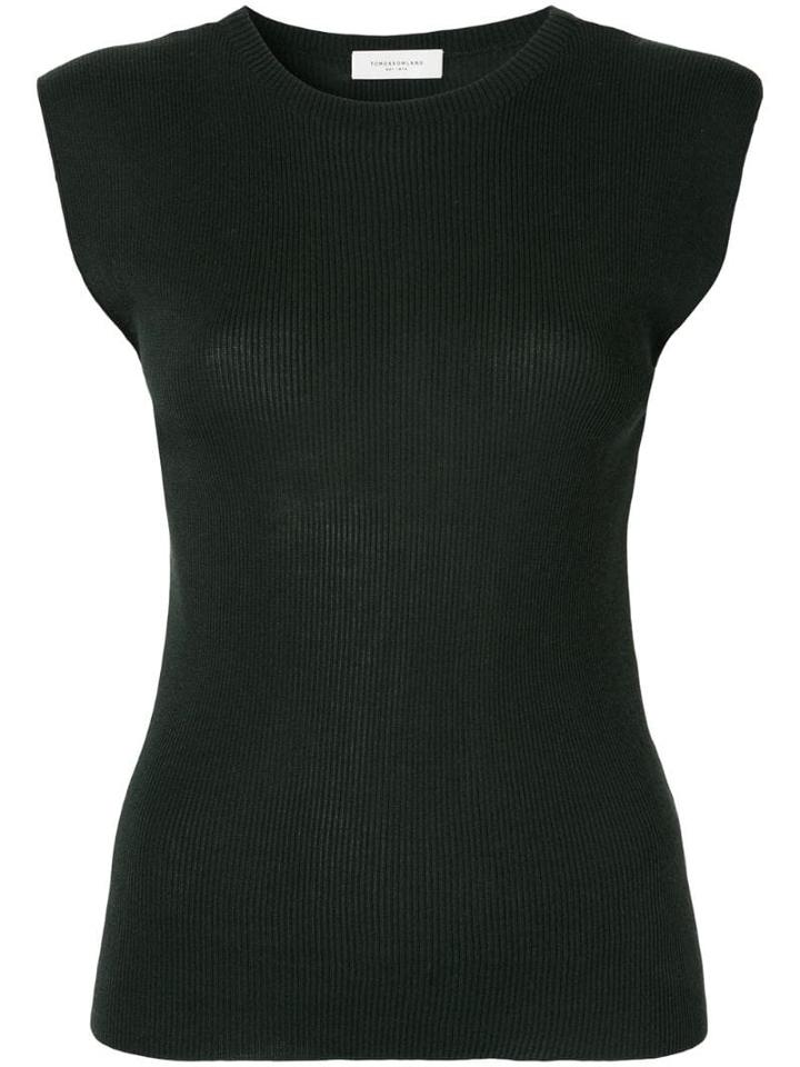 Tomorrowland Ribbed Knit Sweater - Green