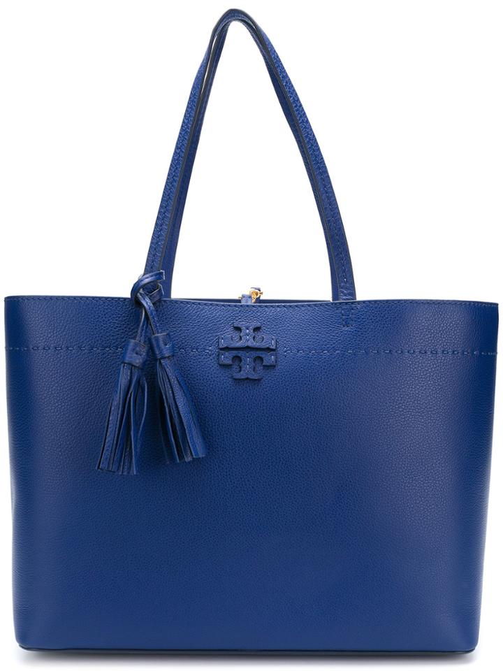Tory Burch Mcgraw Tote Bag - Blue