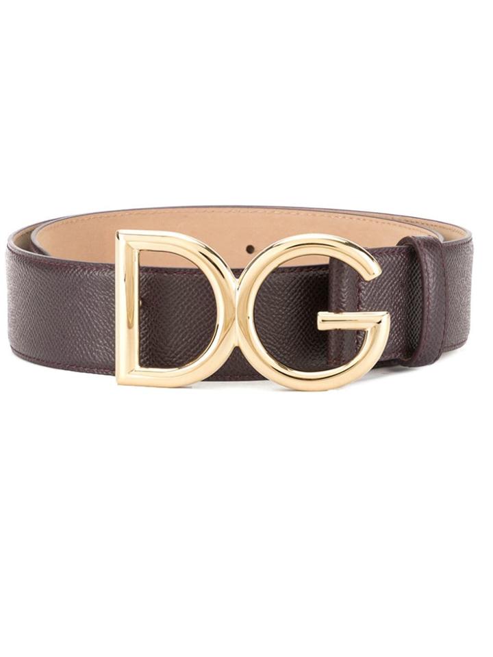 Dolce & Gabbana Branded Buckle Belt - Purple