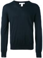 Comme Des Garçons Shirt - V-neck Sweater - Men - Cotton - Xl, Blue, Cotton