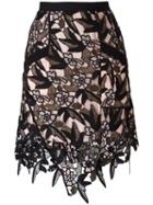 Self-portrait 'nina' Lace Skirt, Women's, Size: 8, Black, Polyester