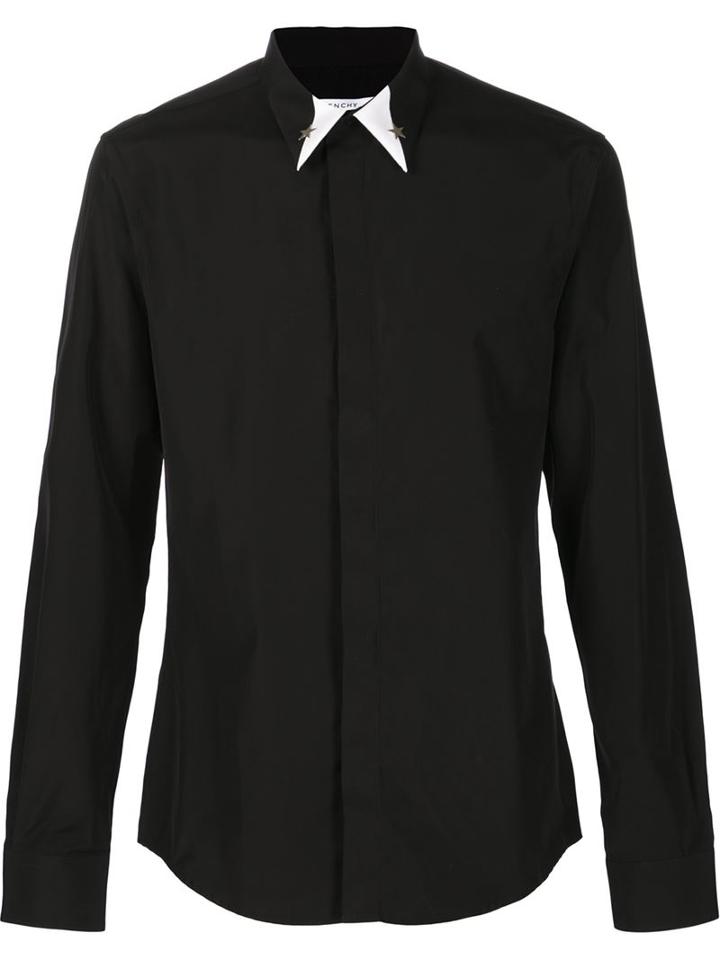 Givenchy Star Stud Shirt, Men's, Size: 40, Black, Cotton/metal Other