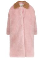 L'autre Chose Faux Fur Coat - Pink