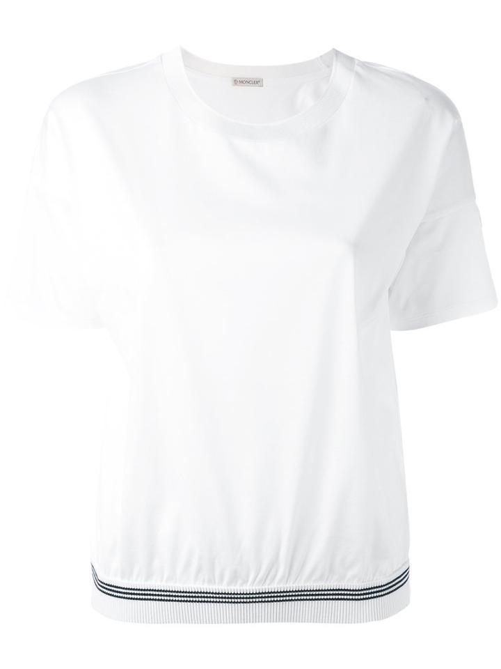 Moncler Logo Sleeve T-shirt, Women's, Size: Xs, White, Cotton