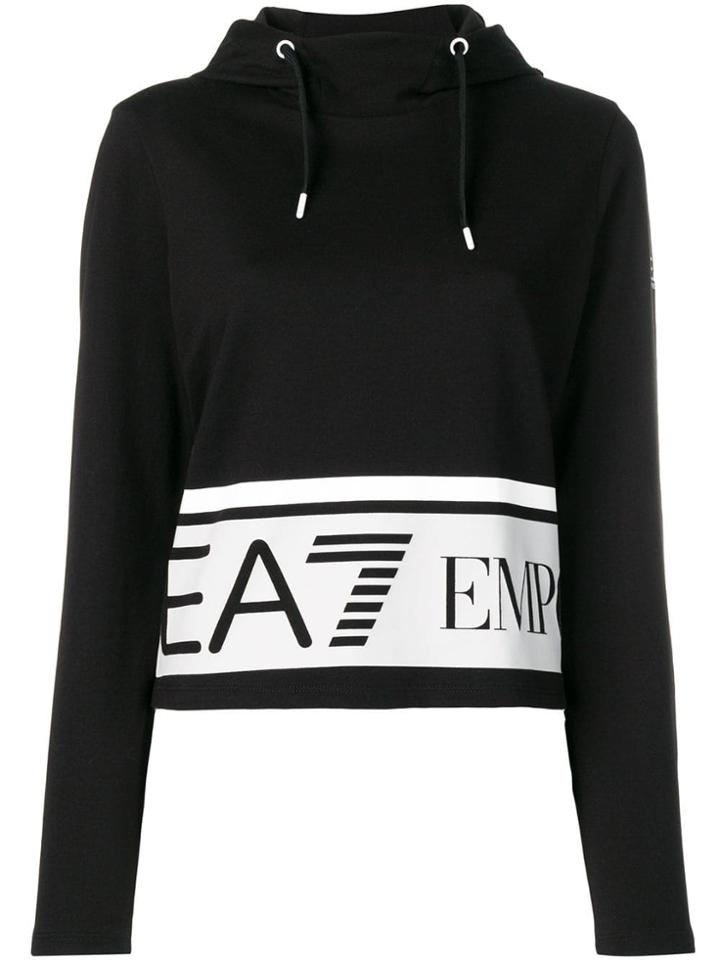 Ea7 Emporio Armani Logo Hoodie - Black