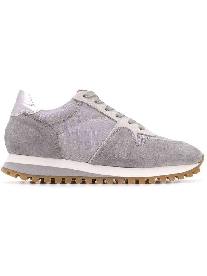 Closed Lace Up Sneakers - Grey