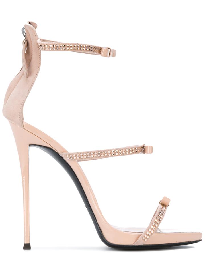 Giuseppe Zanotti Design Harmony Ribbon Sandals - Pink & Purple