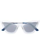 Christian Roth Eyewear Transparent Cat-eye Sunglasses - Metallic