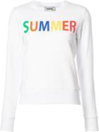 Yazbukey 'summer' Print Sweatshirt, Women's, Size: Medium, White, Cotton/polyester