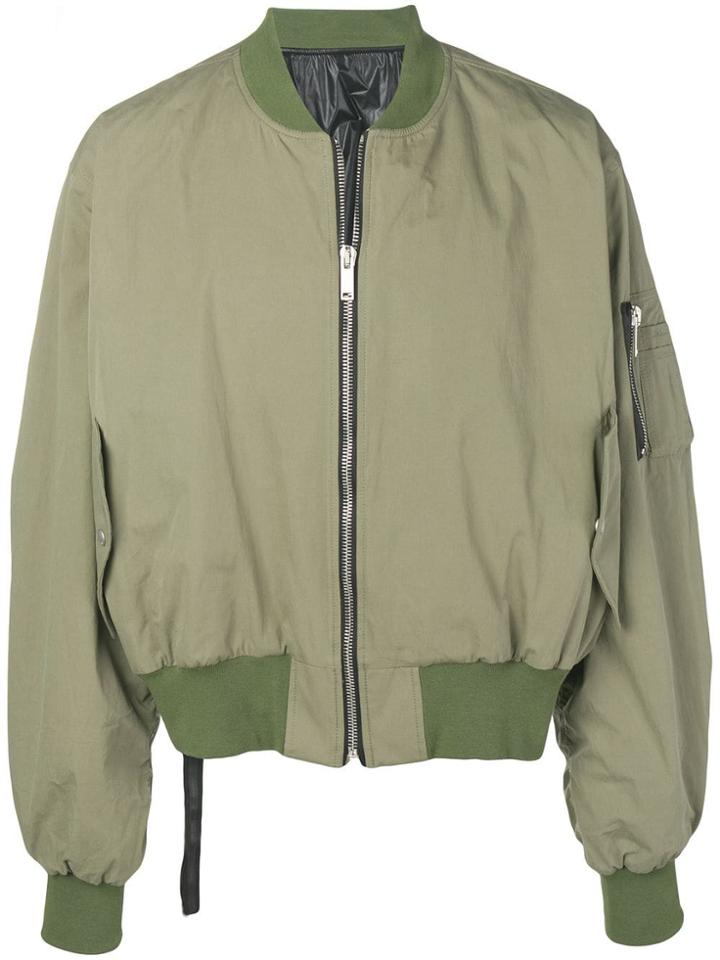 Unravel Project Oversized Bomber Jacket - Green