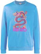 Kenzo Dragon Embroidered Sweatshirt - Blue