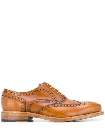 Berwick Shoes Perforated Detail Oxford Shoes - Brown