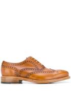 Berwick Shoes Perforated Detail Oxford Shoes - Brown