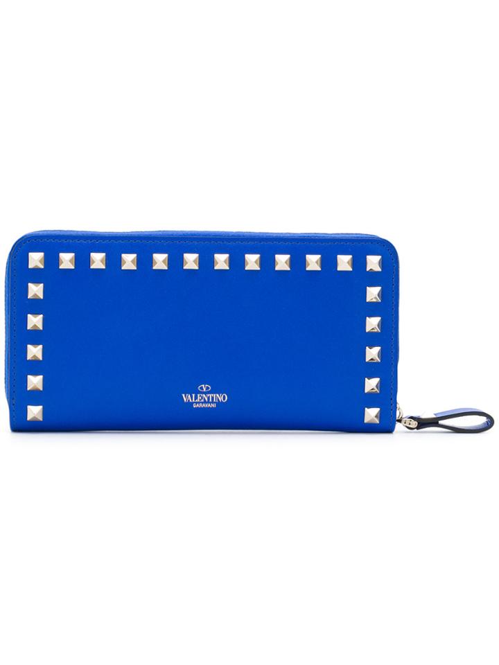 Valentino Rockstud Continental Purse - Blue